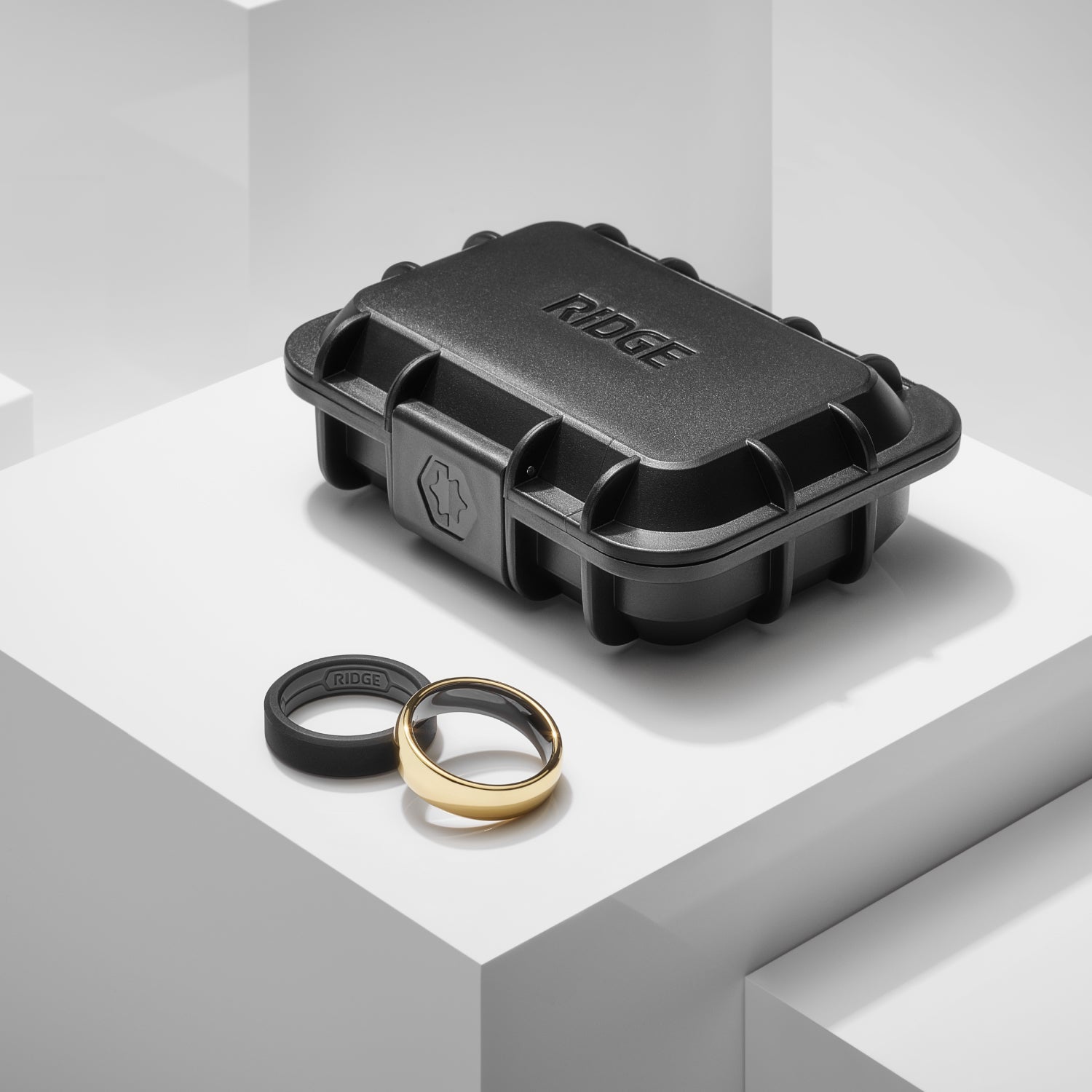 Ridge 6mm Rounded Ring Set - 24K Gold | Tantalum