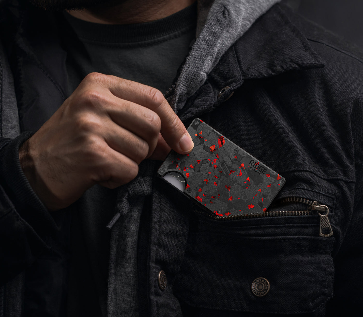 【新品未使用品】The Ridge Forged Ember Forged Ember - Carbon Fiber Wallet | The Ridge