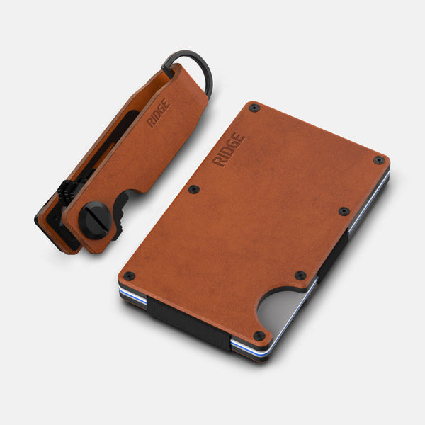 RIDGE | Wallet + KeyCase Kit - Tobacco Brown Leather - Ridge EU