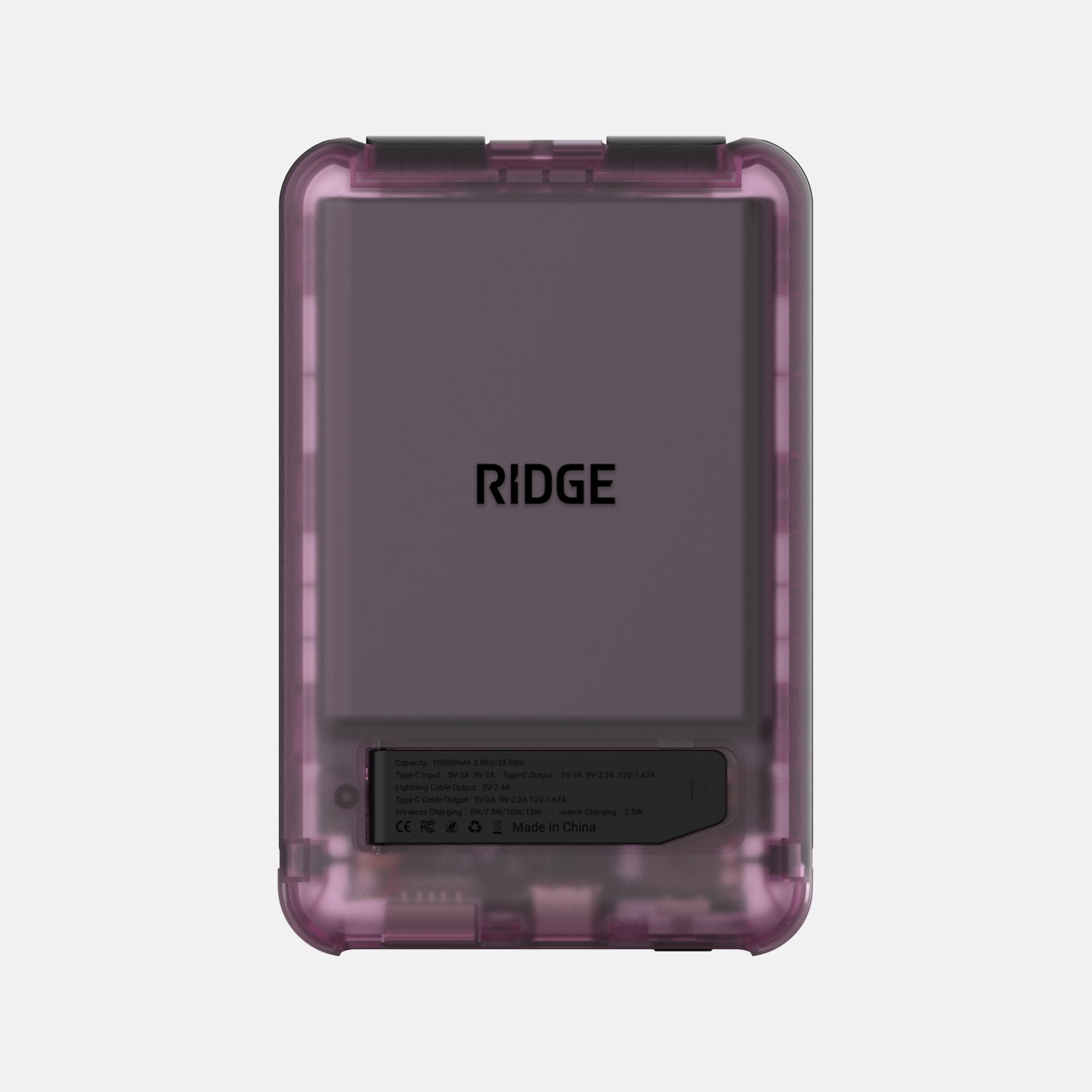 Ridge Power Bank - 10k mAh - Atomic Purple - Ridge EU