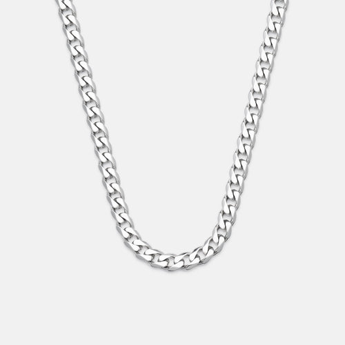 5mm Curb Chain - Platinum - 22