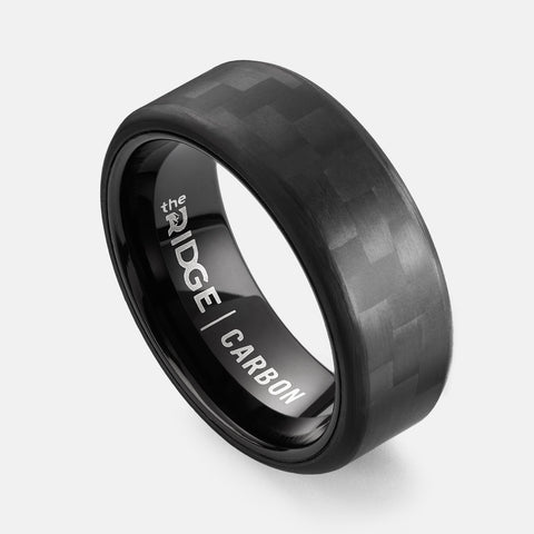 Ridge Комплект пръстени със скосени ръбове 8 мм - въглеродни влакна 3k