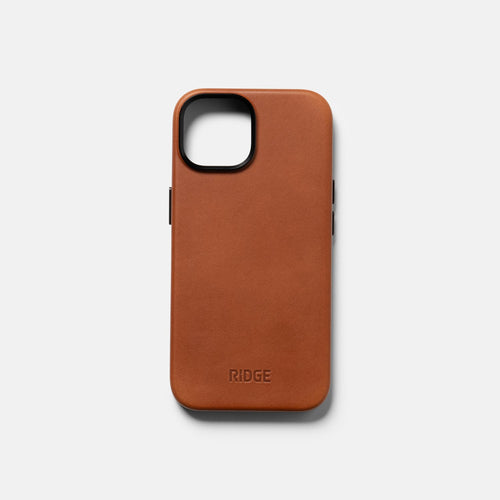 Everyday Phone Case - iPhone 15 - Tobacco Brown Leather