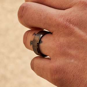 Men's Rings in Modern Style: Titanium, Gunmetal, 24k Gold & More - Ridge